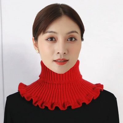 Bărbați, femei, guler fals eșarfă tricotată elastică guler fals eșarfă caldă iarnă ciclism rezistent la vânt Volane detașabilă