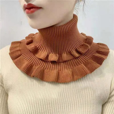 Bărbați, femei, guler fals eșarfă tricotată elastică guler fals eșarfă caldă iarnă ciclism rezistent la vânt Volane detașabilă