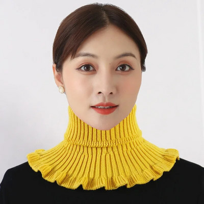 Bărbați, femei, guler fals eșarfă tricotată elastică guler fals eșarfă caldă iarnă ciclism rezistent la vânt Volane detașabilă
