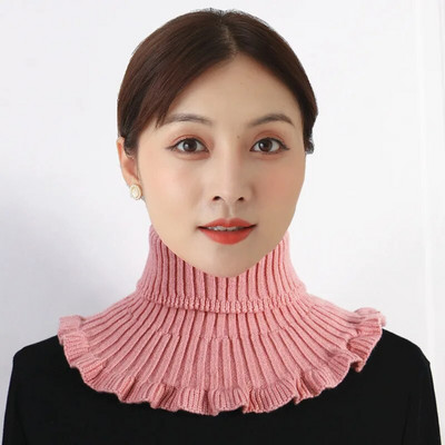 Bărbați, femei, guler fals eșarfă tricotată elastică guler fals eșarfă caldă iarnă ciclism rezistent la vânt Volane detașabilă