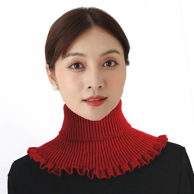 Bărbați, femei, guler fals eșarfă tricotată elastică guler fals eșarfă caldă iarnă ciclism rezistent la vânt Volane detașabilă