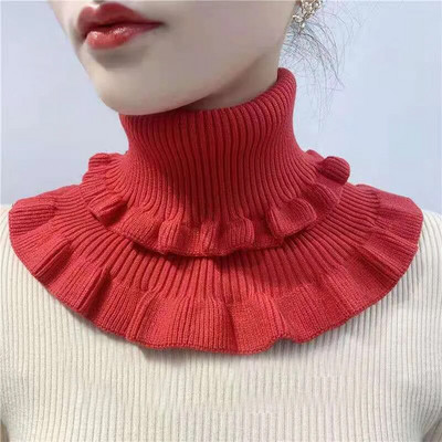 Bărbați, femei, guler fals eșarfă tricotată elastică guler fals eșarfă caldă iarnă ciclism rezistent la vânt Volane detașabilă