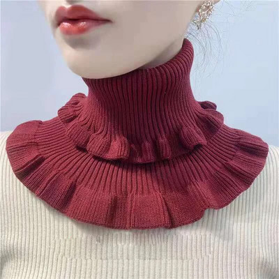 Bărbați, femei, guler fals eșarfă tricotată elastică guler fals eșarfă caldă iarnă ciclism rezistent la vânt Volane detașabilă