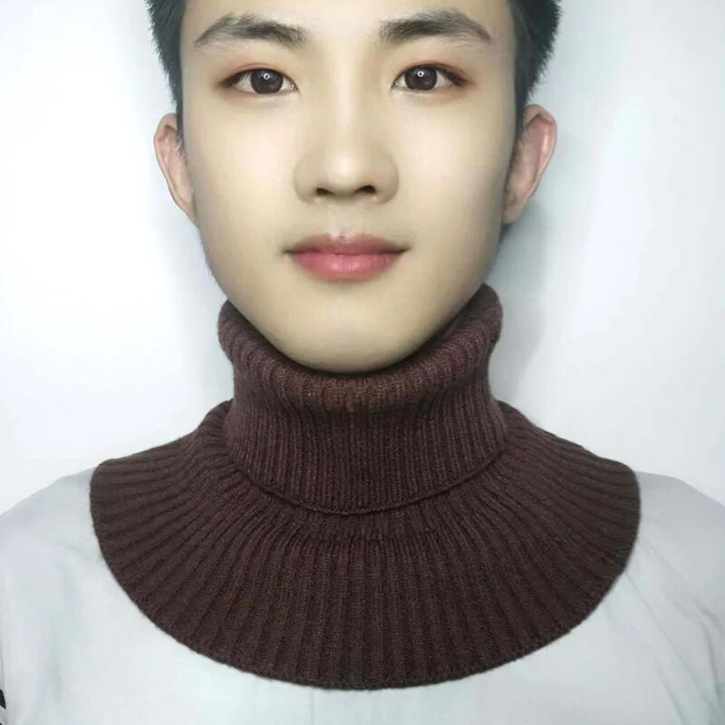 Bărbați, femei, guler fals eșarfă tricotată elastică guler fals eșarfă caldă iarnă ciclism rezistent la vânt Volane detașabilă