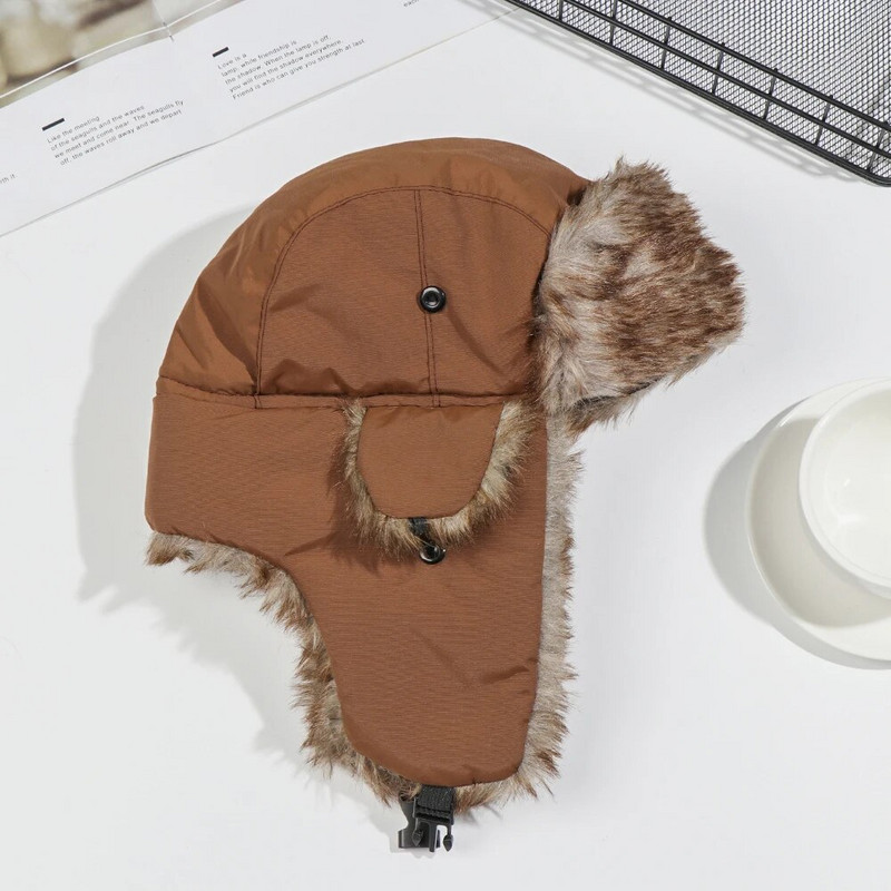 Muškarci Žene Trapper Bomber Kape Ruska ushanka Topla zimska krznena kapa s naušnicama Sportovi na otvorenom Skijanje Lov Ribolov Plišana kapa