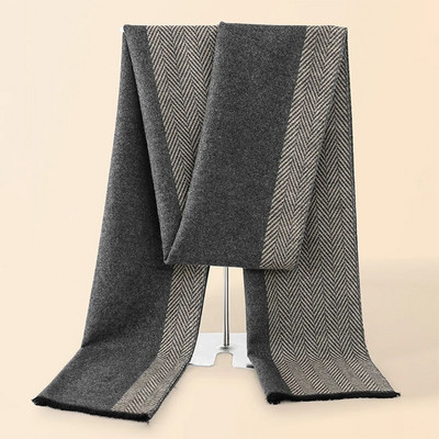 RUNMEIFA 2022. Klasični jesenski i zimski topli karirani muški šal od kašmirske vune Panama, meki prugasti dugi šal visoke kvalitete, 40 boja