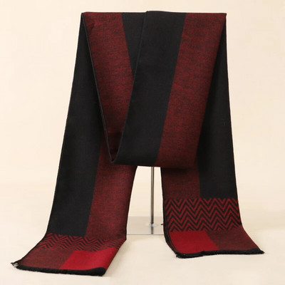 RUNMEIFA 2022. Klasični jesenski i zimski topli karirani muški šal od kašmirske vune Panama, meki prugasti dugi šal visoke kvalitete, 40 boja