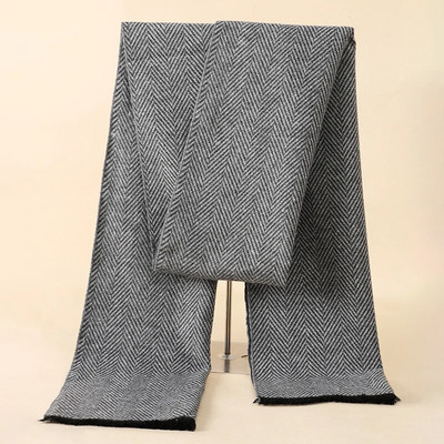 RUNMEIFA 2022. Klasični jesenski i zimski topli karirani muški šal od kašmirske vune Panama, meki prugasti dugi šal visoke kvalitete, 40 boja