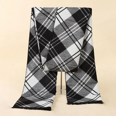 RUNMEIFA 2022. Klasični jesenski i zimski topli karirani muški šal od kašmirske vune Panama, meki prugasti dugi šal visoke kvalitete, 40 boja