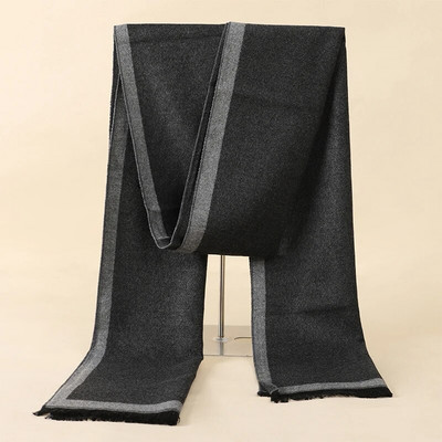 RUNMEIFA 2022. Klasični jesenski i zimski topli karirani muški šal od kašmirske vune Panama, meki prugasti dugi šal visoke kvalitete, 40 boja