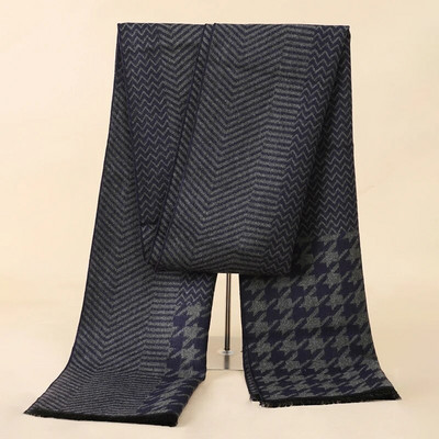 RUNMEIFA 2022. Klasični jesenski i zimski topli karirani muški šal od kašmirske vune Panama, meki prugasti dugi šal visoke kvalitete, 40 boja