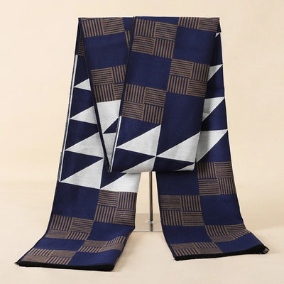 RUNMEIFA 2022. Klasični jesenski i zimski topli karirani muški šal od kašmirske vune Panama, meki prugasti dugi šal visoke kvalitete, 40 boja