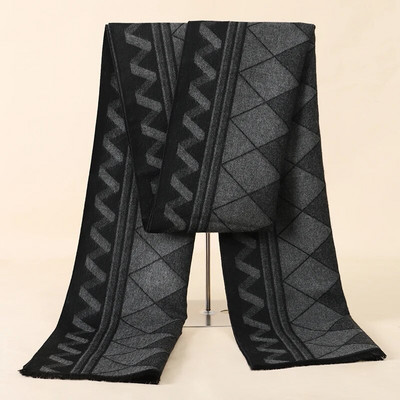 RUNMEIFA 2022. Klasični jesenski i zimski topli karirani muški šal od kašmirske vune Panama, meki prugasti dugi šal visoke kvalitete, 40 boja