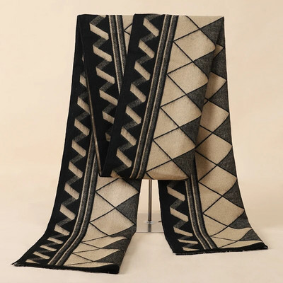 RUNMEIFA 2022. Klasični jesenski i zimski topli karirani muški šal od kašmirske vune Panama, meki prugasti dugi šal visoke kvalitete, 40 boja