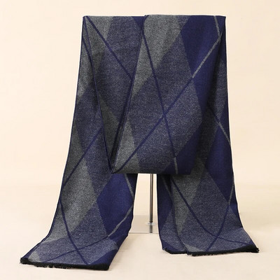 RUNMEIFA 2022. Klasični jesenski i zimski topli karirani muški šal od kašmirske vune Panama, meki prugasti dugi šal visoke kvalitete, 40 boja