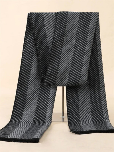 RUNMEIFA 2022. Klasični jesenski i zimski topli karirani muški šal od kašmirske vune Panama, meki prugasti dugi šal visoke kvalitete, 40 boja