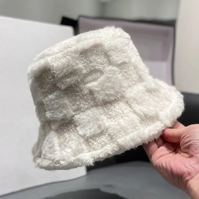 Unisex Harajuku Bucket Cepure Solid Vīrieši Makšķerēšana Zvejnieks INS Cepure Rudens Ziemas Jēra Vilna Jauka Āra Silta Panamas Cepure sievietēm