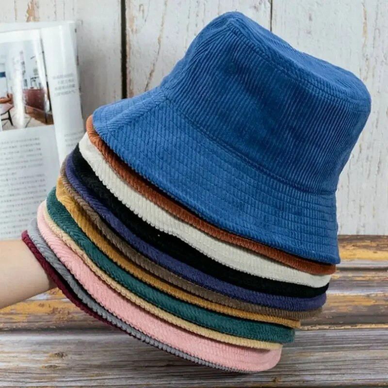 2023 m. Nauja rudens žiemos retro velvetinė skrybėlė Madinga gatvės apranga Žvejo kepuraitės Kepurės paplūdimio kepuraitės Unisex Panamos kepurė