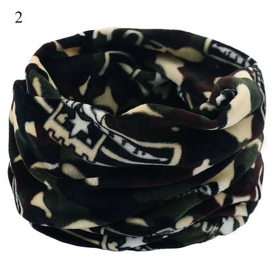 Jauni Snood Šalles Gredzens Vīriešiem Sieviešu Unisex Ziemas Mīksta Flīsa Kakla Šalle Divslāņu trikotāžas Kakla Šalles Siltāka Apdrukāta Vintage