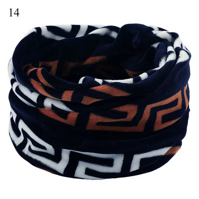 Jauni Snood Šalles Gredzens Vīriešiem Sieviešu Unisex Ziemas Mīksta Flīsa Kakla Šalle Divslāņu trikotāžas Kakla Šalles Siltāka Apdrukāta Vintage