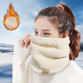 Trikotāžas Šalle Ziemas Silts Snood Šalles Cietas Biezas Vilnas Kažokādas Kakla Siltāks Unisex Vīriešu Kakla Šalles Gredzens Sieviešu Pulovers Šalle