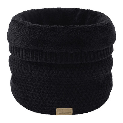 Trikotāžas Šalle Ziemas Silts Snood Šalles Cietas Biezas Vilnas Kažokādas Kakla Siltāks Unisex Vīriešu Kakla Šalles Gredzens Sieviešu Pulovers Šalle