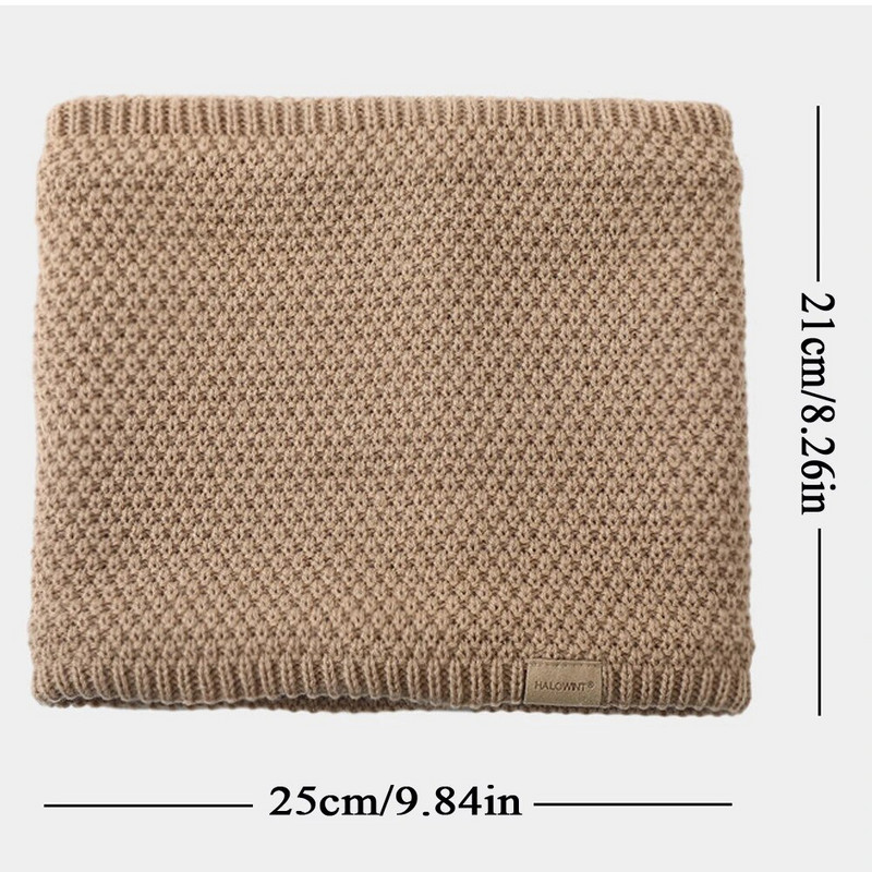 Trikotāžas Šalle Ziemas Silts Snood Šalles Cietas Biezas Vilnas Kažokādas Kakla Siltāks Unisex Vīriešu Kakla Šalles Gredzens Sieviešu Pulovers Šalle