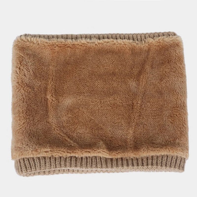 Trikotāžas Šalle Ziemas Silts Snood Šalles Cietas Biezas Vilnas Kažokādas Kakla Siltāks Unisex Vīriešu Kakla Šalles Gredzens Sieviešu Pulovers Šalle