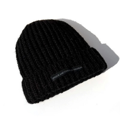 Zimska pletena kapa Ženske vrećaste Skullies kape Jednobojna ženska kapa kapa Topla kapa s kapom