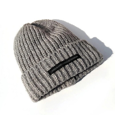 Zimska pletena kapa Ženske vrećaste Skullies kape Jednobojna ženska kapa kapa Topla kapa s kapom