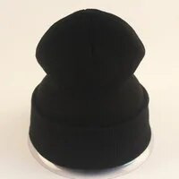 Rudens ziemas ikdienišķa silta pupiņa sievietēm vīriešiem mīksta adīta elastīga galvaskausa vāciņš vienkrāsains unisex tamborēta cepure