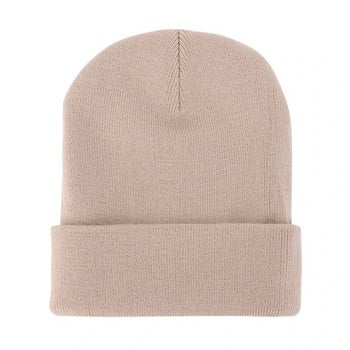 Φθινοπωρινό Χειμώνα Casual Ζεστό Beanie Γυναικείες Άντρες Μαλακό πλεκτό ελαστικό Skullcap Μονόχρωμο Unisex Καπέλο βελονάκι