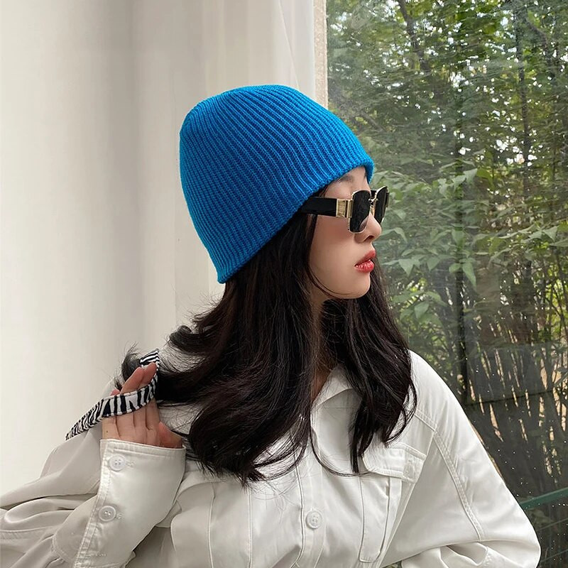 Jednobojne uniseks heklane kape s rebrastim pletenim toplim šeširima za žene muškarce jesen zima hip hop melon kapa