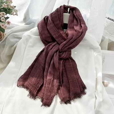 Japanski stil Unisex šal Jesen Zima Pamučno laneno prugasto Modni muški šalovi Ženski topli marame s resicama Bufandas šalovi