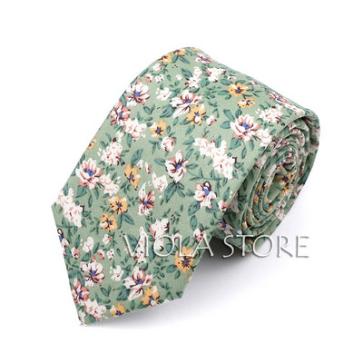 Minőségi divat Új 13 színű virágmintás 6,5 cm 100% pamut nyakkendő esküvői parti napi öltöny szmoking alkalmi ajándék férfi nyakkendő kiegészítő