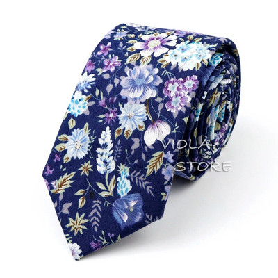 Minőségi divat Új 13 színű virágmintás 6,5 cm 100% pamut nyakkendő esküvői parti napi öltöny szmoking alkalmi ajándék férfi nyakkendő kiegészítő