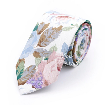 Minőségi divat Új 13 színű virágmintás 6,5 cm 100% pamut nyakkendő esküvői parti napi öltöny szmoking alkalmi ajándék férfi nyakkendő kiegészítő
