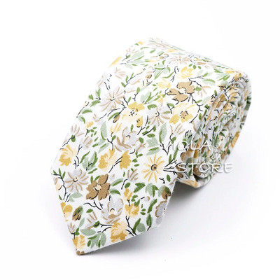 Minőségi divat Új 13 színű virágmintás 6,5 cm 100% pamut nyakkendő esküvői parti napi öltöny szmoking alkalmi ajándék férfi nyakkendő kiegészítő