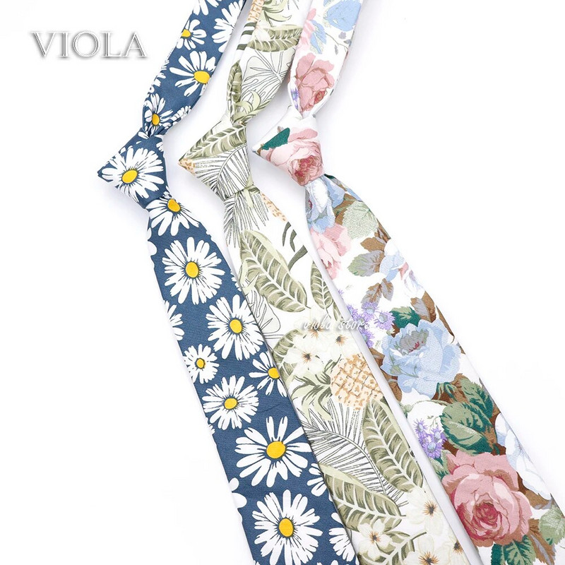 Minőségi divat Új 13 színű virágmintás 6,5 cm 100% pamut nyakkendő esküvői parti napi öltöny szmoking alkalmi ajándék férfi nyakkendő kiegészítő