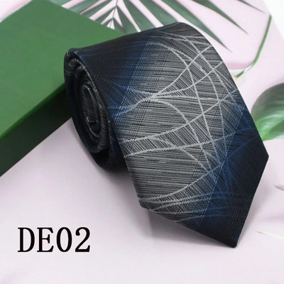 Jauna stila modes vīriešu kaklasaite 7,5 cm zila kaklasaite zaļa un oranža zīda Gravatas vīriešiem Paisley Floral Fit Kāzu darba vieta Slim