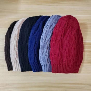 Γυναικείο χειμερινό καπέλο Casual πλεκτό φαρδύ Beanie Oversized Slouchy Twist Ζεστό καπέλο για υπαίθρια γυναικεία σκουφάκια ιππασίας για σκι