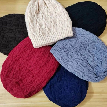 Γυναικείο χειμερινό καπέλο Casual πλεκτό φαρδύ Beanie Oversized Slouchy Twist Ζεστό καπέλο για υπαίθρια γυναικεία σκουφάκια ιππασίας για σκι