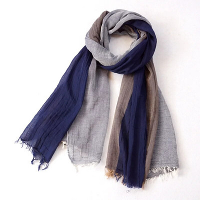 Patchwork Pamučno platno Muški šal Jesen Zima Prugasti šal s kićankama Muška marama sa šalom Modni ležerni muški dodaci za bufande