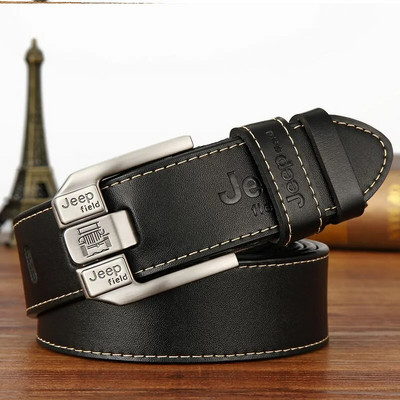 Jaunas ādas govs ādas vīriešu jostas modes metāla sakausējuma piespraudes Pieaugušajiem luksusa zīmola džinsi biznesa ikdienas viduklis vīriešu siksnas zīmols