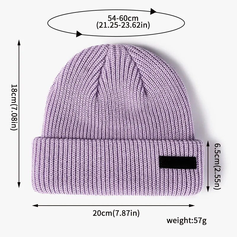 Zima Jesen Ženska kapa Hip-Hop Unisex Dinja kapa u boji slatkiša Ležerna topla mekana rastezljiva pletena kapa za glavu Muška kapa