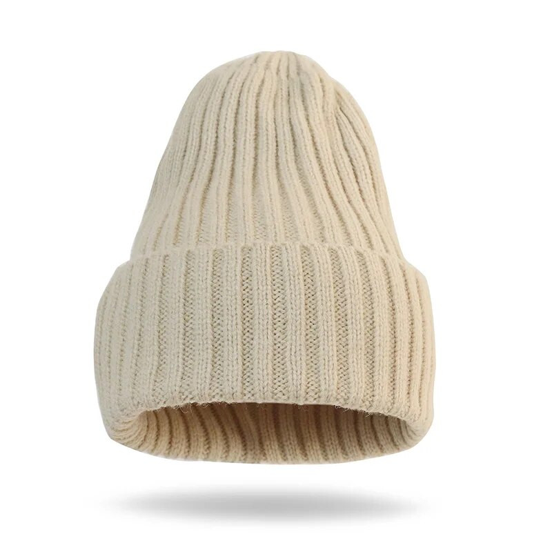 Egyszínű sapka őszi téli sapka nőknek Férfi kötött Skullies sapka meleg puha uniszex motorháztetős sapka Alkalmi vad kiegészítők