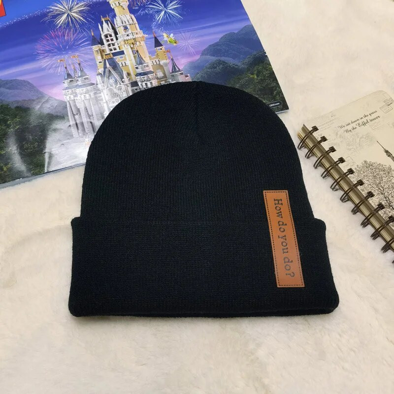 Jednobojna, topla pletena kapa, ženska kapa, zima, jesen, ležerna kapa, ulična, muška, hip hop kapa