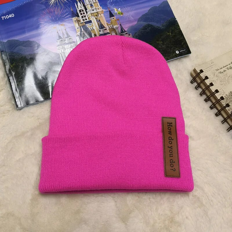 Jednobojna, topla pletena kapa, ženska kapa, zima, jesen, ležerna kapa, ulična, muška, hip hop kapa