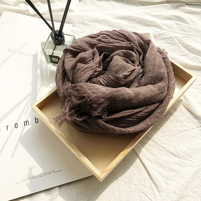 Japán stílusú uniszex pamut vászon sál nyakkendővel festett őszi téli férfi sálak pakolások koreai divat férfi bufandák férfi kiegészítők