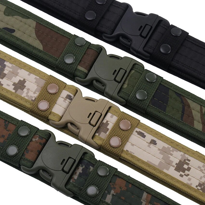 Moodne meeste lõuendist vöörihm, uus armee stiilis võitlusrihm, kiirkinnitusega taktikaline vöö välijahi kamuflaaž vöörihm
